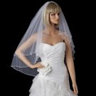 Bridal Wedding Double Layer Elbow Beaded Edge Veil 131