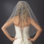 Single Layer Elbow Length Bridal Veil with Scattered Swarovski Crystals V 137 1E