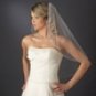 Single Layer Elbow Length Bridal Veil with Scattered Swarovski Crystals V 137 1E