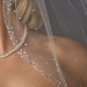 Single Layer Elbow Length Bridal Veil with Scattered Swarovski Crystals V 137 1E