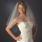 Bridal Wedding Double Layer Elbow Length Scalloped Edge w/ Pearls & Beads Veil 138