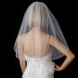 Bridal Wedding Single Layer Elbow Length Veil 139 w/ Crystals