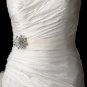 Belt with Antique Silver Clear Floral Star Brooch 10