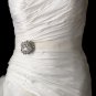 Belt with Silver Clear AB Marquise Wreath Brooch 107
