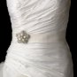 Belt with Antique Silver Floral Star Pearl Brooch 117