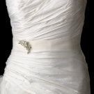 Belt with Antique Silver Crystal & Pearl Brooch 119