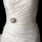 Belt with Antique Ivory Oval Pearl Brooch 134