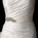 Belt with Antique Silver Clear Leaf Brooch 18