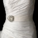 Belt with Antique Silver Clear Brooch 20