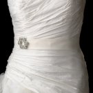 Belt with Antique Silver Clear Floral Brooch 21