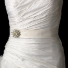 Belt with Pearl & Rhinestone Floral Brooch 30