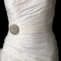 Belt with Silver Ivory Pearl Round Sunburst Brooch 65