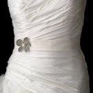 Belt with Silver Ivory Pearl & Rhinestone Flower Brooch 66