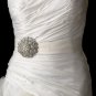 Belt with Silver Clear AB Swirl Rhinestone Brooch 79