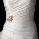Belt with Silver Clear Princess & Pear Crystal Brooch 84