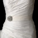Belt with Crystal & Rhinestone Flower Brooch 86