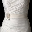 Belt with Vintage Crystal & Rhinestone Dangle Brooch 8777
