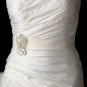 Belt with Vintage Crystal & Rhinestone Dangle Brooch 8777