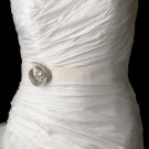 Belt with Antique Ivory Pearl & Crystal Brooch 92