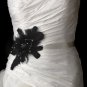 Belt with Black Feather Fascinator Clip 1531