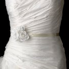 Belt with Triple Garden Rose Flower Clip 412
