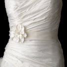 Belt with Jeweled Delphinium Flower Clip 413