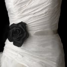Belt with Black Garden Rose Clip 428