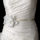 Belt with White Rose Clip 428