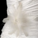 Belt with Triple Crystals & Feather Fascinator Clip 442