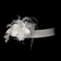 Belt with Sequins & Bugle Beads Feather Fascinator Flower Comb 7794