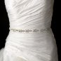 Vintage Satin Ribbon Belt or Headband 6469 with Clear Crystals