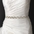 Vintage Satin Ribbon Belt or Headband 6470 with Clear Crystals
