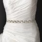 Vintage Satin Ribbon Belt or Headband 6470 with Clear Crystals