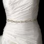 Vintage Satin Ribbon Belt or Headband 8206 with Clear Crystals