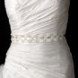 Vintage Fabric & Satin Ribbon Belt or Headband 8208 with Pearls, Beads, & Sequins