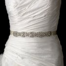 Vintage Satin Ribbon Belt or Headband 8287 with Clear Crystals