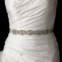 Vintage Satin Ribbon Belt or Headband 8287 with Clear Crystals