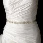 Vintage Satin Ribbon Belt or Headband 8362 with Clear Rhinestones