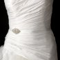 Vintage Satin Ribbon Belt or Headband 8428 with Centered Rhinestone Accent
