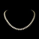 Wonderful Gold Clear CZ Follow Me Necklace