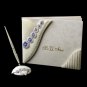 Delightful Lilac Daisy Quinceañera Guest Book & Pen Set