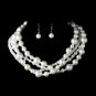 Multi Strand Pearl Necklace & Earring Set NE 8346