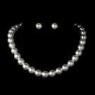 Necklace Earring Set NE 8371 White