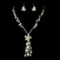 Necklace Earring Set NE 8384 Silver White