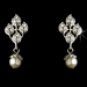 Silver Diamond White Necklace Earring Set NE 969