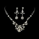 Necklace Earring Set 7500 Silver White