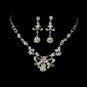 Necklace Earring Set 7500 Silver White