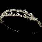 HP 7000 Elegant Fresh water Pearl & Crystal Wired Double Row Tiara