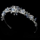 Silver Blue Swarovski Bridal Tiara HP 8003