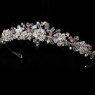 Crystal Bridal Tiara with Pink Accents HP 8003